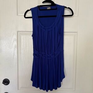 Cobalt Blue Anthropology OS Sleeveless Top, Size Small